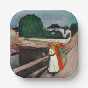 Assiettes En Carton Edvard Munch - Les filles sur le pont