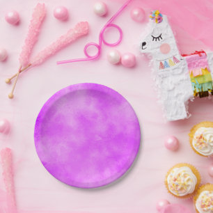 Assiettes En Carton Effet de nuage orageux élégant Violet