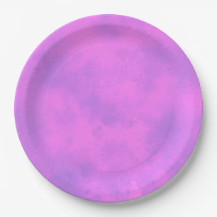 Assiettes En Carton Effet nuage tempête élégant rose