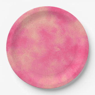 Assiettes En Carton Effet nuage tempête élégant rose