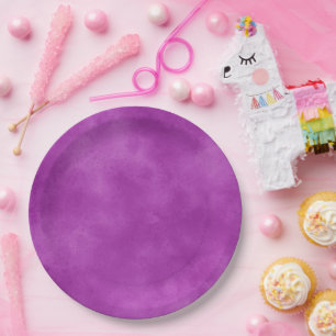 Assiettes En Carton Effet nuage tempête élégant Violet