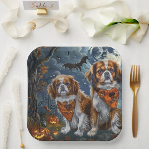 Assiettes En Carton Éffrayant d'Halloween en espagnol tibétain