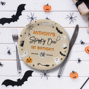 Assiettes En Carton ÉFFRAYANT ! Fête du 1er anniversaire d'Halloween