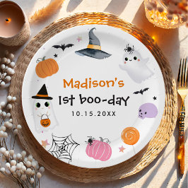 Assiettes En Carton Éffrayant Un Halloween 1er Anniversaire