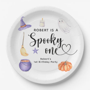 Assiettes En Carton Éffrayant Un Halloween Premier anniversaire
