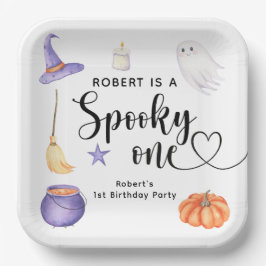 Assiettes En Carton Éffrayant Un Halloween Premier anniversaire