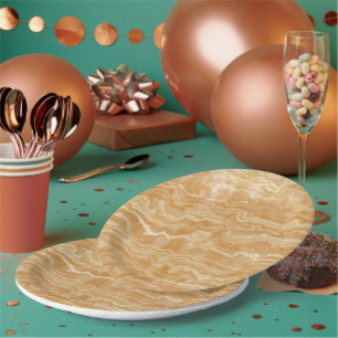 Assiettes En Carton Egyptien marbré
