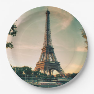 Assiettes En Carton Eiffel tour lancer oreiller