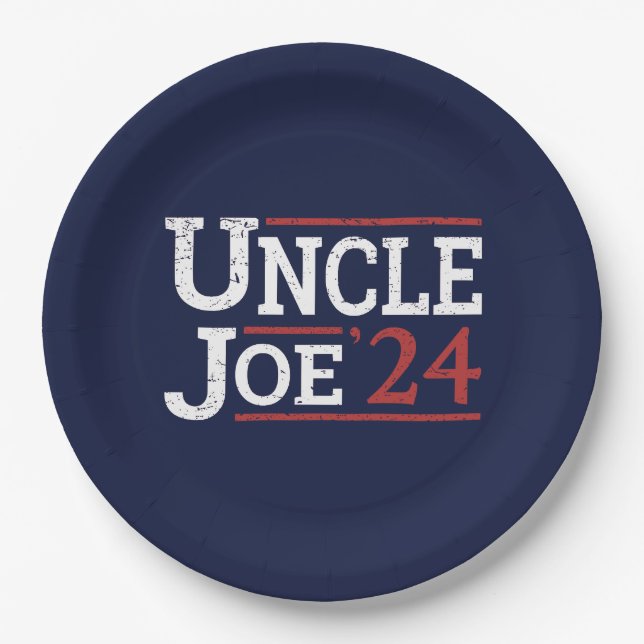Assiettes En Carton Élection 2024 - Oncle Joe I (Devant)