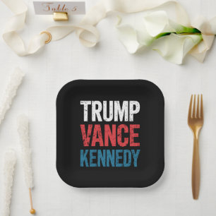 Assiettes En Carton Élection Trump Vance Kennedy 2024