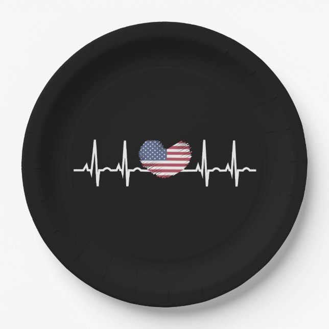 Assiettes En Carton Électrocardiographie ECG (Devant)