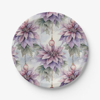Assiettes En Carton Élégance violette et or