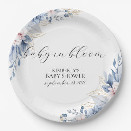 Assiettes En Carton Elegant baby shower Fleur sauvage Boho