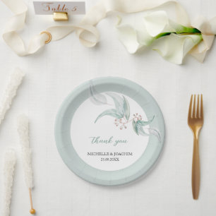 Assiettes En Carton Elégant Beau Eucalyptus Aquarelle Art