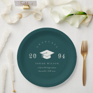 Assiettes En Carton Elegant Bottle Green Minimal Simple Graduation