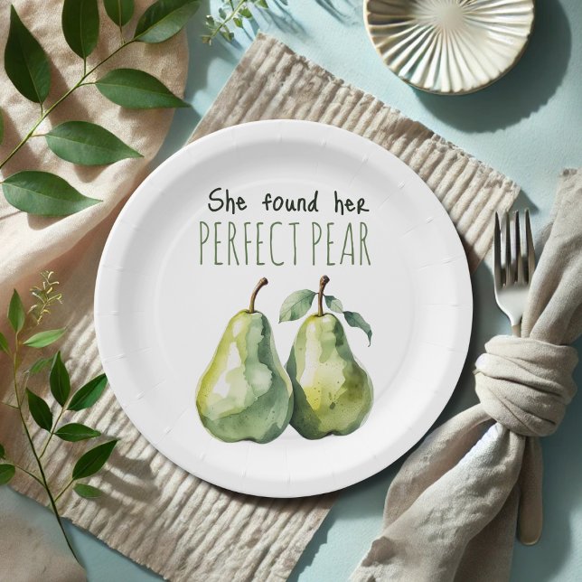 Assiettes En Carton Elégant Brunch Vert Parfait Fête des mariées de po (Créateur téléchargé)