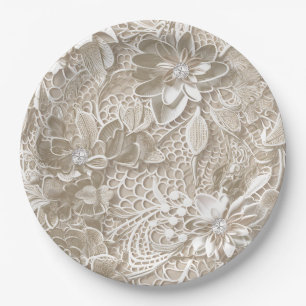 Assiettes En Carton Elégant ces dentelles et diamants
