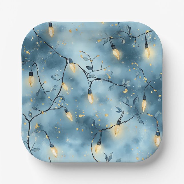 Assiettes En Carton Elegant Christmas Paper Plates  (Recto)