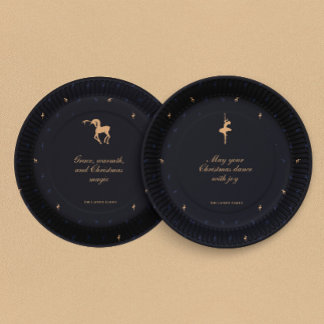 Assiettes En Carton Elegant classic dark blue paper plate