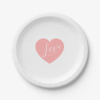 Élégant cœur rose d'amour écriture personnalisée p