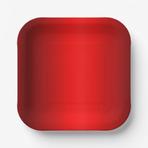 Assiettes En Carton Élégant dégradé rouge à noir