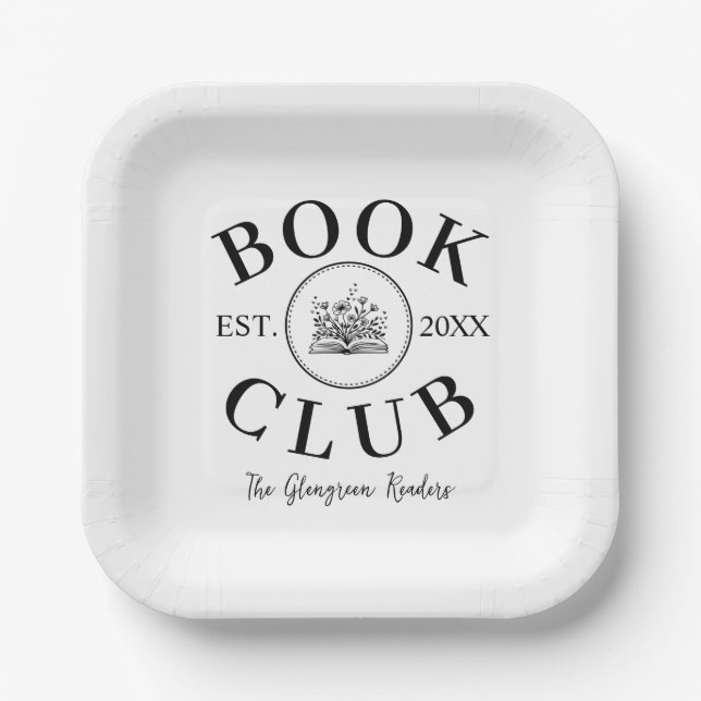 Assiettes En Carton Élégant événement personnel des membres du club de (Recto)