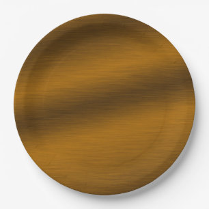 Assiettes En Carton Elégant Faux Bronze Brossé