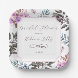 Assiettes En Carton Élégant floral