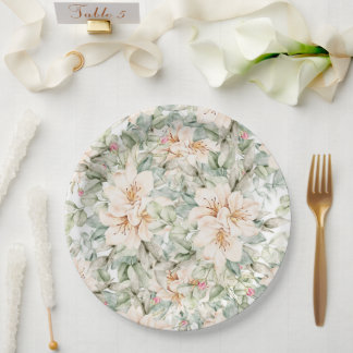 Assiettes En Carton élégant floral