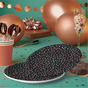 Assiettes En Carton Elégant Iridescente Parties scintillant points Des