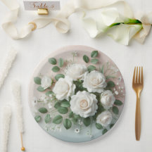 Élégant Mariage de Roses Blanches