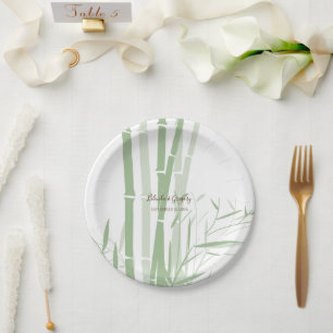 Assiettes En Carton Élégant Mariage oriental en bambou