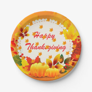 Assiettes En Carton Élégant moderne Thanksgiving populaire