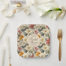 Elégant motif rétro pour douche nuptiale