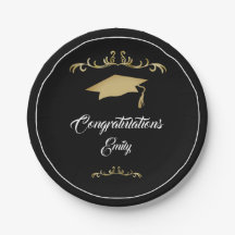 Elégant Ornament Or Félicitations Diplômé