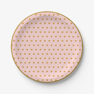 Assiettes En Carton Élégant Pois Or