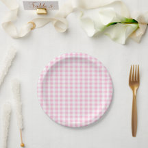 Élégant rose et blanc En vichy Motif