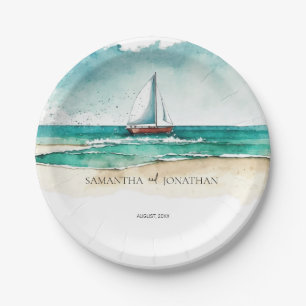Assiettes En Carton Elégant simple bateau de croisière mariage