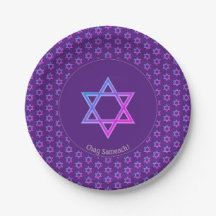 Assiettes En Carton Élégant violet STAR DE DAVID