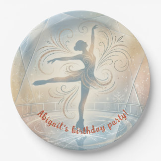 Assiettes En Carton Elegant Winter Ice Skating Birthday 