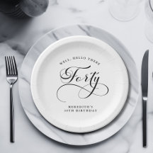 Élégante calligraphie Tourbillonnant fête du 40e a