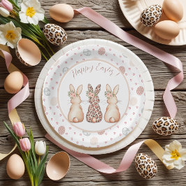 Assiettes En Carton Elégante coutume lapin de Pâques
