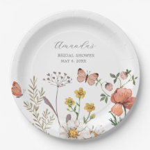 Élégante douche de mariée Fleur sauvage aquarelle