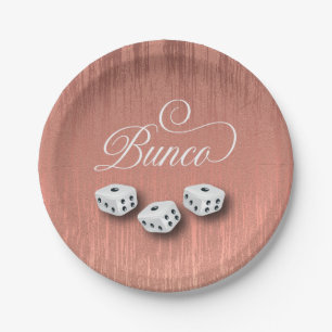 Assiettes En Carton Élégante Fille Sparkle Dice Bunco Party