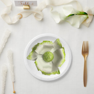 Assiettes En Carton Elégante Fleur Printemps Mariage été Anniversaire