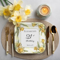 Élégante jonquille jaune Floral 21e anniversaire