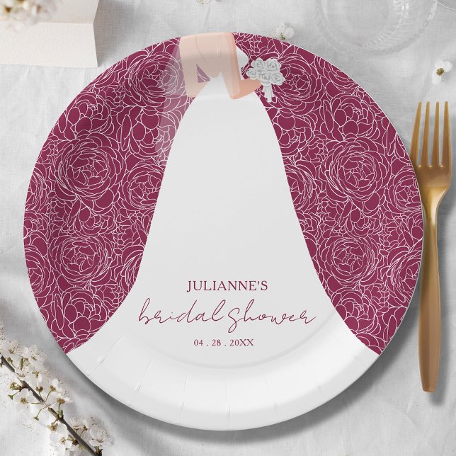 Assiettes En Carton Élégante mariée sur la Fête des mariées de cannebe (Créateur téléchargé)