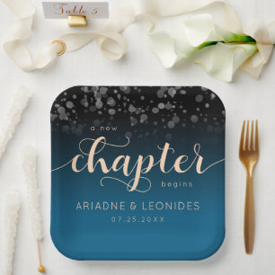 Assiettes En Carton Elégante Pêche Océanique Bleu Mariage Un Nouveau C