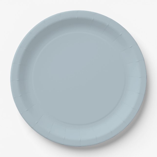 Assiettes En Carton Élégante Plaque Papier Gris Simple Mariage (Devant)