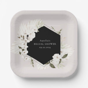 Assiettes En Carton Élégantes Plaques de papier floral bohème